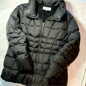 Calvin Klein Black Puffer Jacket Filled With 80% Down and 20% Feathers Size XL